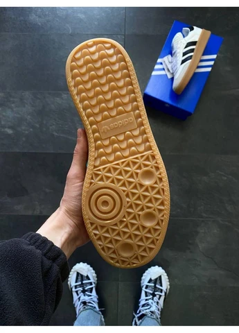 КРОССОВКИ ЖЕНСКИЕ ADIDAS SAMBA XLG WHITE/BLACK GUM PLATFORM АДИДАС САМБА БЕЛЫЕ No Brand белые демисезоны (391961095)