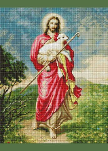 Набір алмазної мозаїки 40x50 Ісус з ягням SP109 ColorArt (299772535)