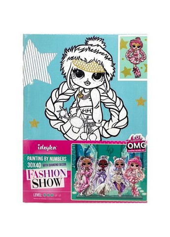 Картина за номерами зі стразами Ідейка L.O.L. Surprise O.M.G. Fashion Show для творчості з алмазною декоративною мозаїкою ProDobro (367097583)