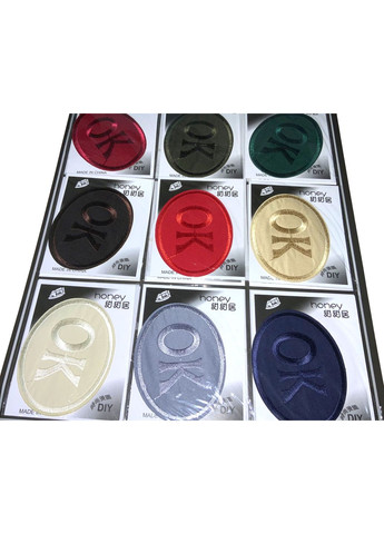 Аппликация для одежды нашивка №116 ОК цветной 9шт/7х9см FROM FACTORY A116 (339104131)