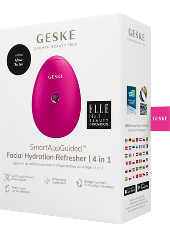 Електронний освіжувач для зволоження обличчя Facial Hydration Refresher 4в1 magenta GESKE (341526215)
