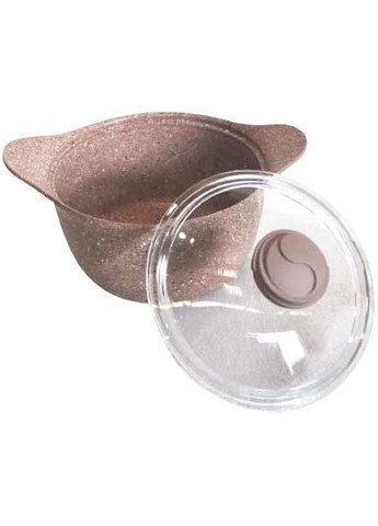 Каструля зі скляною кришкою O.M.S. Collection 3120 з гранітним покриттям 26 см 5,6 л Коричневий (Туреччина) No Brand (317185925)