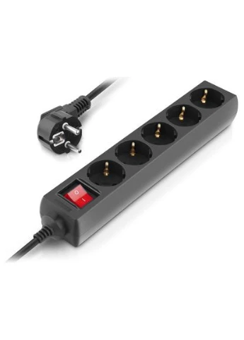 Мережевий фільтр живлення RS-Protect M 5m, black (EL122300030) Real-El (396873639)