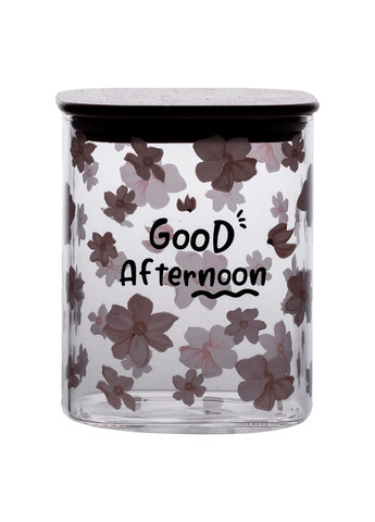 Банка для сыпучих продуктов с бамбуковой крышкой 900 мл емкость для сыпучих стекло HP-34-24 Yiwu (366969459)