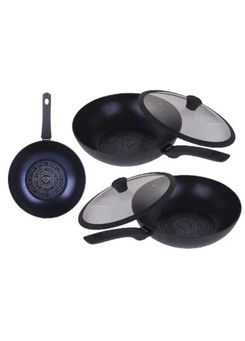 Сковорода WOK с крышкой и алмазным покрытием глубокая 8.5 см EB-3490 4.6л Edenberg (385403287)