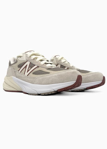 Бежевые демисезонные кроссовки мужские и женские new balance 990v6 loro piana beige white | нью беланс 990v6 бежевые No Brand