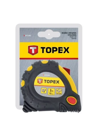 Рулетка сталева стрічка 10 м x 32 мм, магніт (27C340) Topex стальная лента 10 м x 32 мм, магнит (389991480)