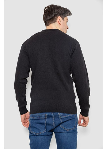 Черный демисезонный свитер мужской в полоску, 161r1029 Ager