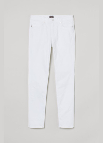 Белые демисезонные прямые джинсы regular fit зауженные для мужчины 0732188-002 H&M