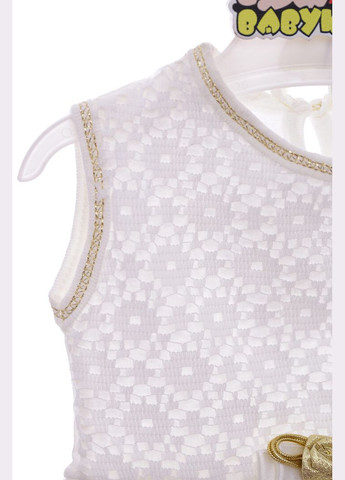 Белое платье летнее нарядное трикотажное с бантиком белое 80 см (38313) BABYKROHA (323470165)