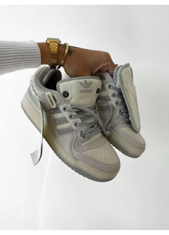 Белые демисезонные кроссовки мужские adidas forum low x bunny cloud white адидас форум белые No Brand