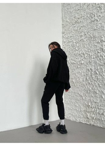 Жіночий флісовий базовий костюм ZIP блискавка чорного кольору milirud (366291768)