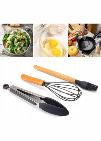 Набір кухонних аксесуарів "Greener" 12 предметів у підставці Kamille (372173267)