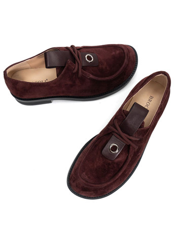 Brocoli Туфлі 01585 Бордові бордовий з натуральна замша, — (352189691)