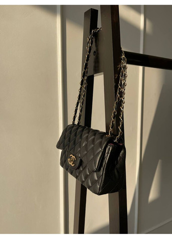Сумка женская Chanel Classic Black/Gold Шанель классическая черная на плечо кросс боди No Brand (353390457)