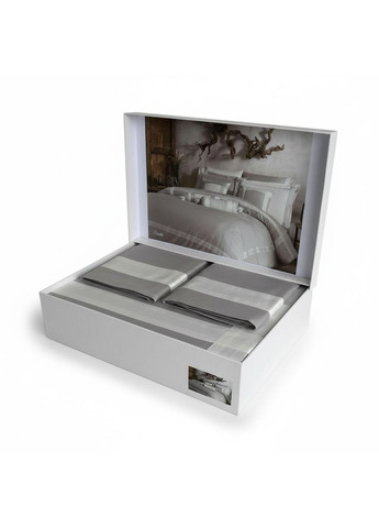 Комплект постельного белья Banda Gri сатин люкс семейный 160-220 см*2 шт Tivolyo Home (368834282)