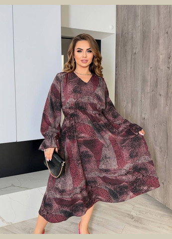 Бордова коктейльна, ділова, повсякденний, кежуал, вечірня жіноча сукня кльош No Brand