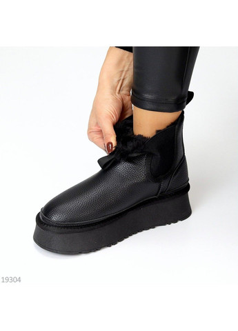 233 УГГИ Черные Кожаные на резинке KDSL (306557607)