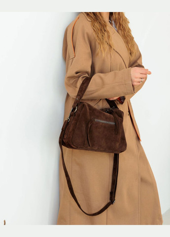 Сумка женская кросс боди натуральная кожа (wel-K1205) Шоколадный WeLassie (315864685)