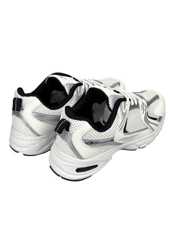 Белые мужские кроссовки комбинированные белые 10455-2 No Brand