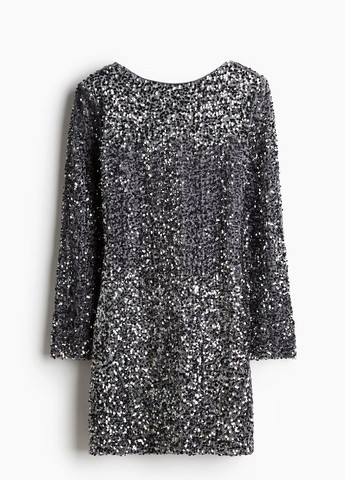 Серебряное праздничный платье H&M однотонное