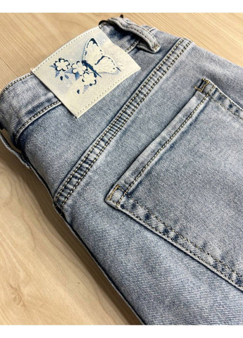 Шорты женские джинсовые Liana 4-015 бермуды высокая посадка большие размеры стрейч голубые Lian (328057023)