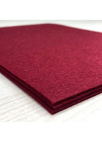 Фетр плотный, 2 мм, 20х30 см, цвет – бордовый С01 Plus-plus (352744232)