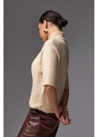 Бежевый джемпер с коротким рукавом 2797 серый Triko Bakh