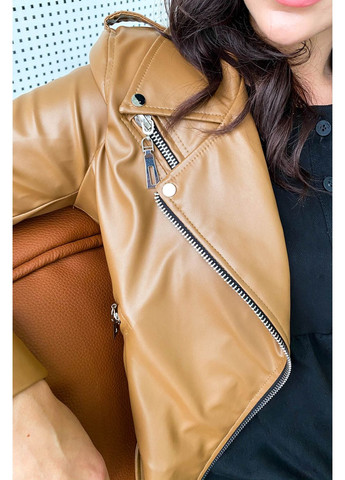 Коричнева демісезонна куртка-косуха 1675.4507 Seventeen