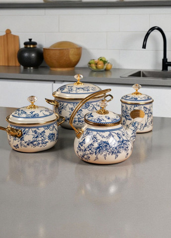 Ємність з кришкою емальована "Navy", 1.25л No Brand (358203546)