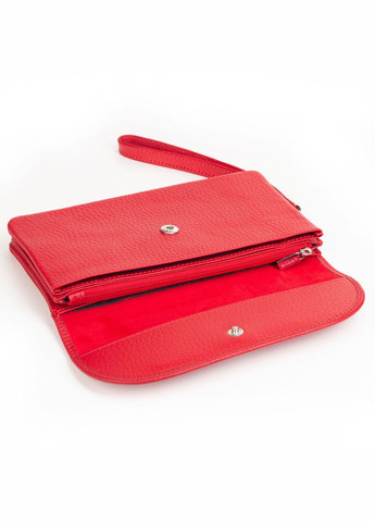 Женский кошелек-клатч 1121-46 кожаный красный Karya (261482017)