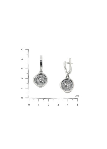 Сережки античні срібні з рослинним орнаментом Робінія 925 Флора Skifska Etnika (364202698)