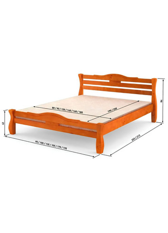 Двоспальне ліжко Монако 140х200 см (MBG-1816) Mebigrand (368282266)