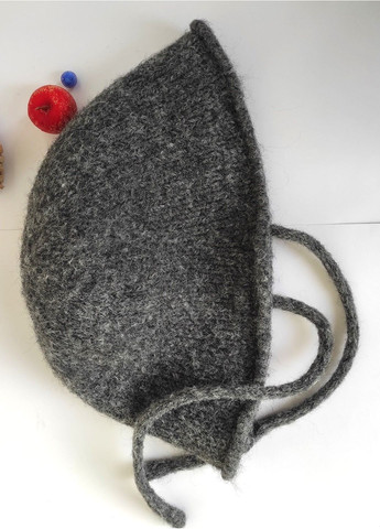 Женская Вязаная Шляпа из Шерсти и Акрила — Теплая Шапка-Бакет с Завязками No Brand в'язаний капелюх / шапка бакет (365301171)