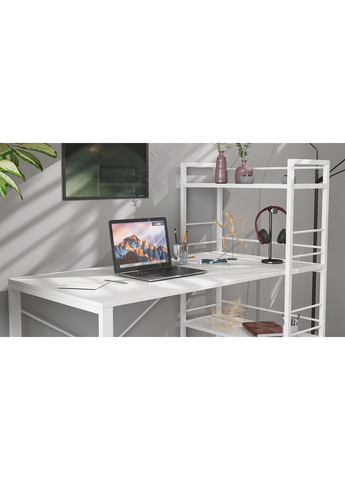 Письменный стол Серии Коннект с этажеркой 75x120x600 ДСП Белое 16мм (FRD-104225) Ferrum-decor (360644912)