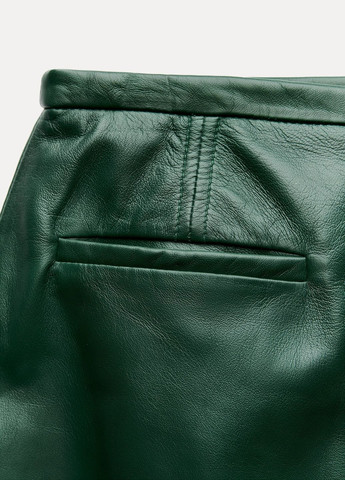 Зеленая повседневный однотонная юбка Zara