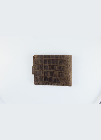 Гаманець чоловічий із натуральної шкіри з тисненням під крокодила коричневий SKILL (296487245)