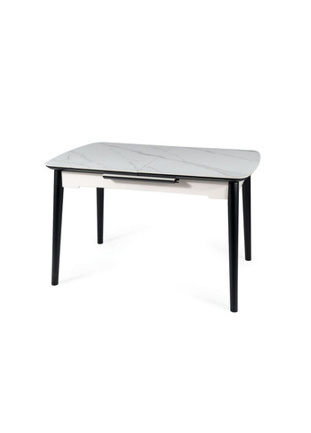 Стіл обідній розкладний APOLLO 120(160)*80 Білий мат / Чорний каркас APOLLOBC120 Signal (372178779)