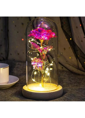 Декоративний 3D-нічник Троянда 15 см Pink Star Master (365721752)