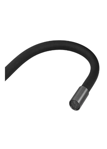 Змішувач для кухні REX- GRAPHITE REFL.BLACK з нерж. сталі (Колір графіт+силіконовий вилив чорний) (ZX6131) Zerix 011 (402804418)