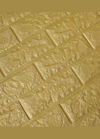 Самоклеюча декоративна панель золота цегла 700x770x5 мм Loft Expert (298400505)