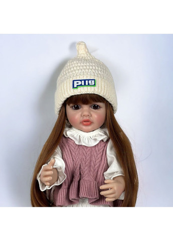 Лялька Реборн Ксенія Reborn вініл силіконова 55 см No Brand (367736305)