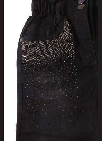 Черные демисезонные брюки джинсовые 57373 Sercino