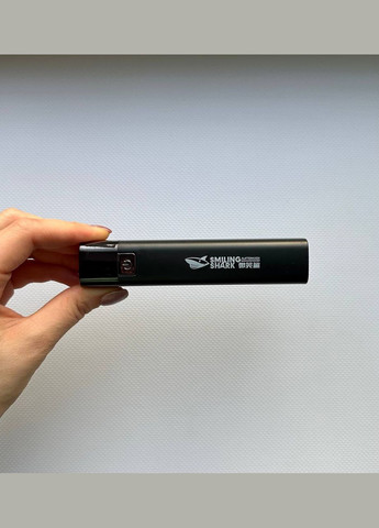 Фонарь ручной светодиодный Smiling shark со встроенным аккумулятором цвет черный Digital (315889575)
