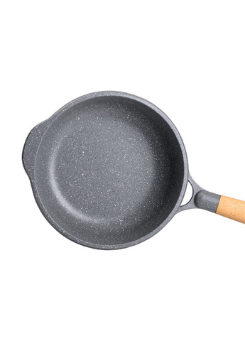 Алюмінієвий сотейник 2,7 л з мармуровим антипригарним покриттям Ø 24 см сотейник з товстим дном сірий HP-4-436G MGC (306849327)