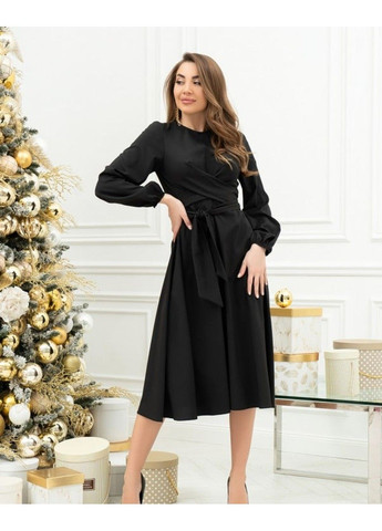 Чорна вечірня сукня sa-501 чорний ISSA PLUS