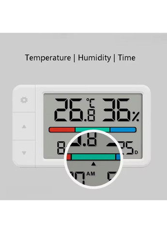 Термометр-гігрометр з годинником і метеостанцією MiaoMiaoCe MHO-C306 HD дисплей Xiaomi (362412767)