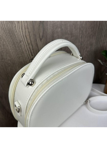 Жіноча міні сумочка клатч із екошкіри біла на плече ProDobro (365255074)