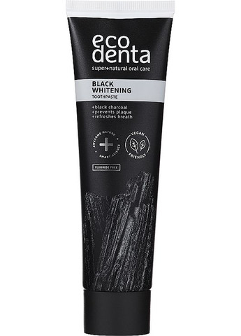 Чорна відбілювальна зубна паста, без фтору Black Whitening Toothpaste 75ml (856521-31022174) Ecodenta (368662735)