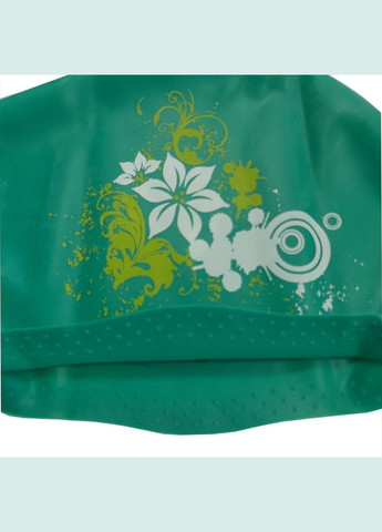 Шапочка для плавания для длинных волос, green flowers KW3З () SNS (316322511)